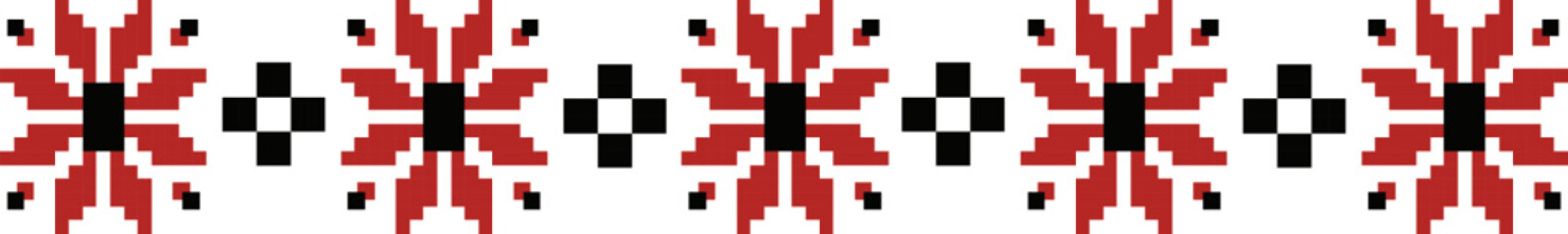 Obraz premium Ukrainian Traditional Embroidery Border