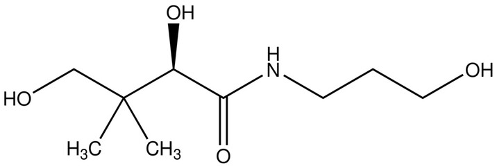 Dexpanthenol, Arzneistoff Strukturformel Vektor