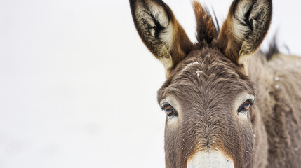 Donkey isolated on white background. Generative Ai - obrazy, fototapety, plakaty