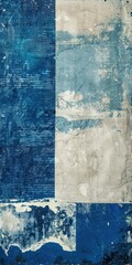 Grunge photo wallpaper with geometric abstraction on concrete background