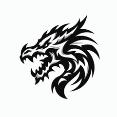 Snake Stylized. White-Background Logo with a Menacing Stylized Creature