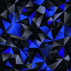 Illustration of Blue and blue colored geometric shapes pattern representing abstract background