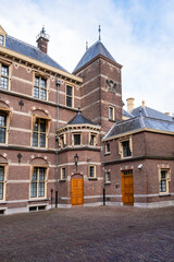 Fragments of Binnenhof (Inner court) - XIII century complex of buildings, is among the oldest Parliament buildings in the world still in use. The Hague (Den Haag), The Netherlands. 