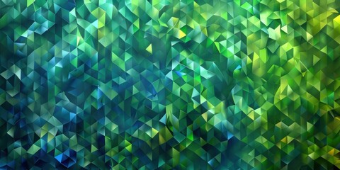 Fototapeta na wymiar Illustration of Green and blue colored geometric shapes pattern representing abstract background