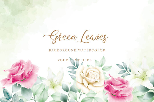 background floral rose watercolor