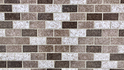 Obraz premium Three-color tile block texture with random patterns