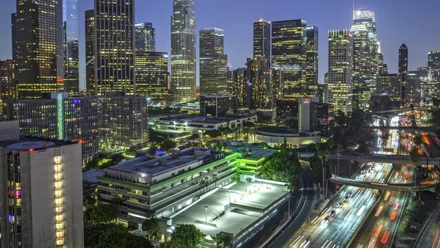 Downtown Los Angeles Timelapse 4K