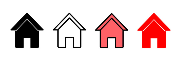 Home icon vector illustration. House sign and symbol