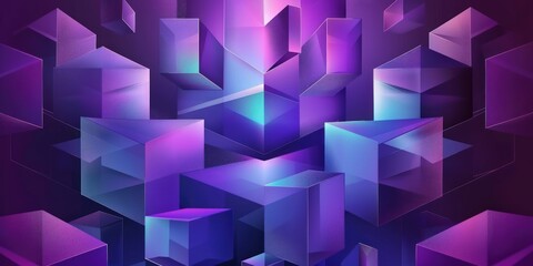 Illustration of Purple and blue colored geometric shapes pattern representing abstract background