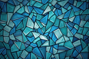 Illustration of Turquoise and blue colored geometric shapes pattern representing abstract background