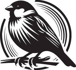 sparrow silhouette vector illustration
