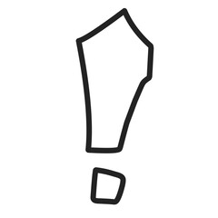 hand drawn exclamation mark