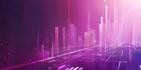 Purple abstract statistics chart wallpaper background illustration