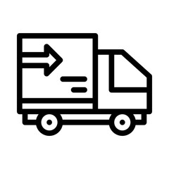 delivery truck line icon