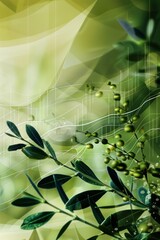 Olive abstract statistics chart wallpaper background illustration