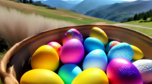 easter, eggs, basket, flowers, vase, colors, nature, symbol, celebration, joy, spring, holiday, tradition, festive, seasonal, decoration, cheerful, vibrant, pastel, traditional, happiness, renewal, ou