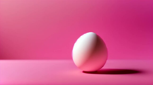 Pink Easter Egg on pink background