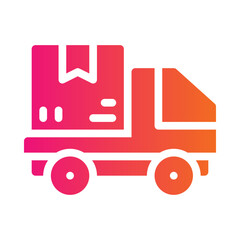delivery flat gradient icon