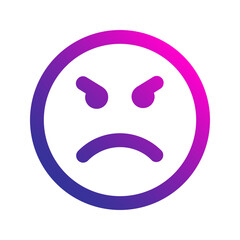 angry gradient icon