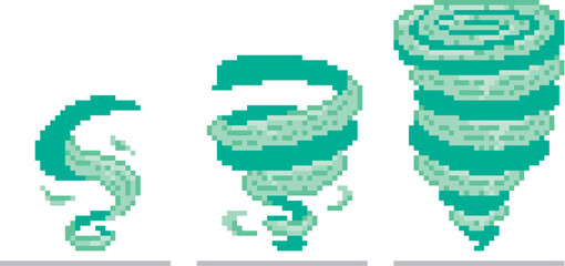 RPG風ドット絵　魔法エフェクト　竜巻