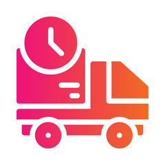 delivery time flat gradient icon