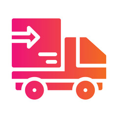 delivery truck flat gradient icon