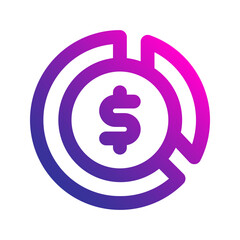 budgeting gradient icon