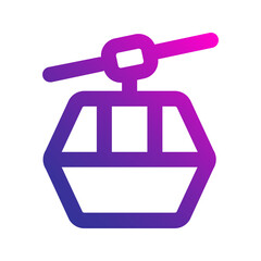 cable car gradient icon