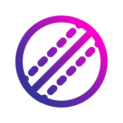 cricket ball gradient icon