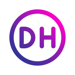 dirham gradient icon