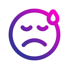 disappointed gradient icon