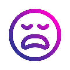Fototapeta premium disappointed gradient icon