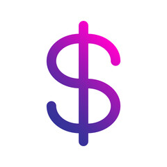 dollar symbol gradient icon
