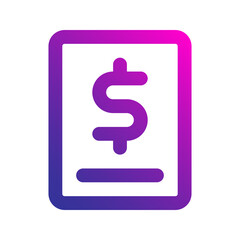 financial report gradient icon