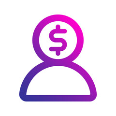 financial advisor gradient icon