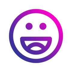 happy gradient icon