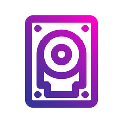 hard disk gradient icon