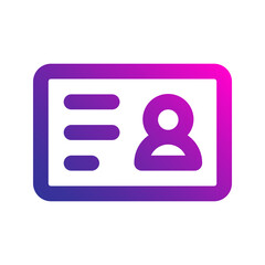 id card gradient icon