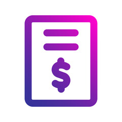 invoice gradient icon