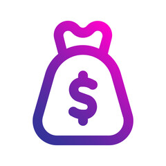 money bag gradient icon