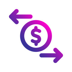 money transfer gradient icon