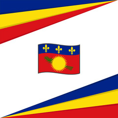 Naklejka premium Guadeloupe Flag Abstract Background Design Template. Guadeloupe Independence Day Banner Social Media Post. Guadeloupe Design