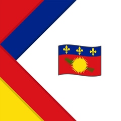 Guadeloupe Flag Abstract Background Design Template. Guadeloupe Independence Day Banner Social Media Post. Guadeloupe Illustration