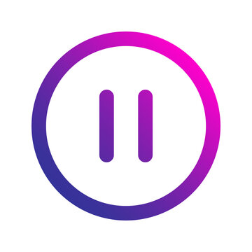pause button gradient icon