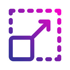 resize gradient icon