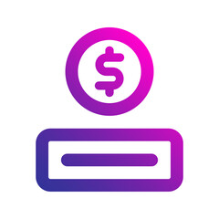 save money gradient icon