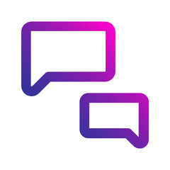 speech bubble gradient icon