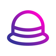 sun hat gradient icon