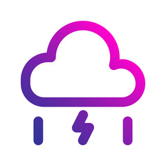 thunderstorm gradient icon