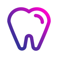 Obraz premium tooth gradient icon